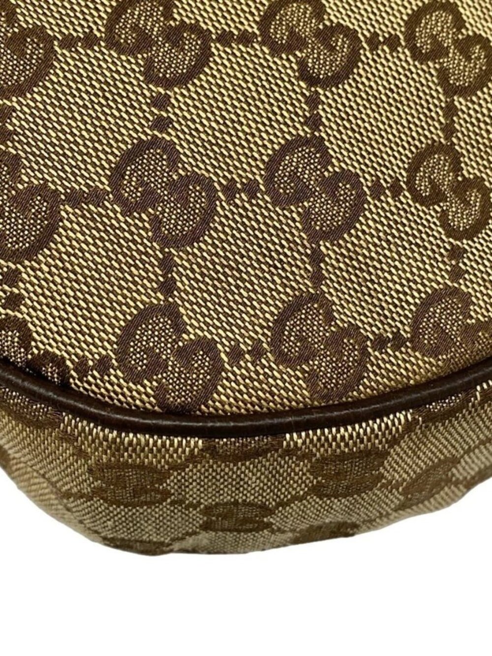 GUCCI GG Pattern, Shelly (Web) Beige Dark Brown Multi Jacquard Leathe - Picture 3 of 14